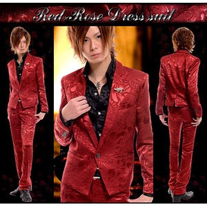 ホスト系ブランドLuxuryBlack(ラグジュアリーブラック)ラグジュアリードレススーツ彩艶RedRose(M)