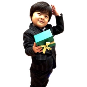 子供 スーツ 男の子 キッズスーツ 3点セット (ストライプスーツ(L) 120) 子供服  商品画像