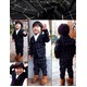 子供 スーツ 男の子 キッズスーツ 3点セット (ウィンドペンスーツBLK(XL)130) 子供服  - 縮小画像5