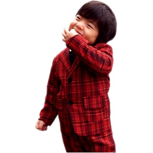 子供 スーツ 男の子 キッズスーツ 3点セット (レッドチェックスーツ(XL)130) 子供服  商品写真1