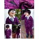 子供 スーツ 男の子 キッズスーツ 3点セット (パープルチェックスーツ(XL)130) 子供服  - 縮小画像5