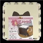 明和グラビア ねこトンネル 30cm角×10枚セット アイボリー／ブラウン NT-02 【ペット用品】