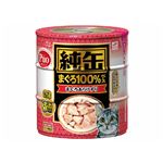 （まとめ）アイシア 純缶 まぐろあらけずり125g×3P【猫用・フード】【ペット用品】【×18セット】