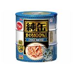 （まとめ）アイシア 純缶 かつお節入りまぐろ125g×3P【猫用・フード】【ペット用品】【×18セット】