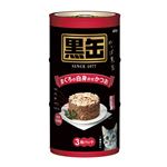 （まとめ）アイシア A黒缶 まぐろの白身のせかつお160g×3P【猫用・フード】【ペット用品】【×18セット】