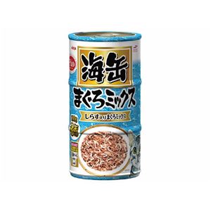 （まとめ）アイシア 海缶まぐろミックス3P しらす【猫用・フード】【ペット用品】【×18セット】