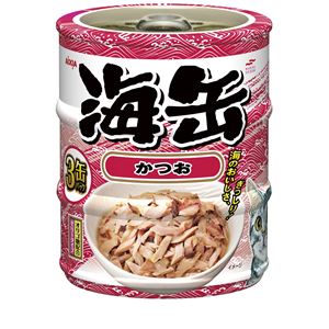 (まとめ)アイシア 海缶ミニ3P かつお 60g×3 【猫用・フード】【ペット用品】【×24セット】 商品画像