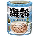 (まとめ)アイシア 海缶ミニ3P しらす入りかつお 60g×3 【猫用・フード】【ペット用品】【×24セット】