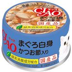 （まとめ） いなばペットフード チャオまぐろ白身 かつお節入り85g 【猫用・フード】 【ペット用品】 【×48セット】