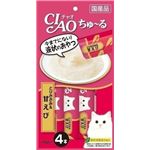 （まとめ） いなばペットフード CIAOちゅーる とりささみ＆甘えび4本 【猫用・フード】 【ペット用品】 【×48セット】