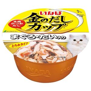 （まとめ） いなばペットフード 金のだしカップ まぐろ・たい入り 70g 【猫用・フード】 【ペット用品】 【×48セット】