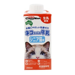 （まとめ） ドギーマンハヤシ ネコちゃんの牛乳 シニア猫用 200ml 【猫用・フード】 【ペット用品】 【×24セット】