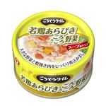 （まとめ） ペットライン DBごちそうタイム若鶏あらびき野菜 80g 【ペット用品】 【×48セット】