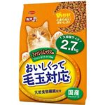 （まとめ） 日本ペットフード ミオおいしくって毛玉フィッシュM 2.7kg 【猫用・フード】 【ペット用品】 【×5セット】