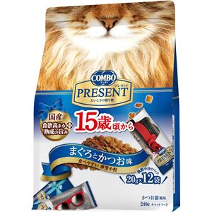 (まとめ) 日本ペットフード コンボキャットPドライ15歳Mかつお240g 【猫用・フード】 【ペット用品】 【×12セット】 商品画像