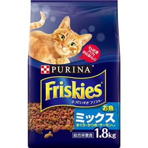 (まとめ)ネスレ フリスキードライ お魚ミックス 1.8Kg (猫用・フード)【ペット用品】【×6 セット】 商品画像