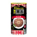 （まとめ）アイシア 毎日黒缶 15歳からのかつお160g×3P （猫用・フード）【ペット用品】【×18 セット】