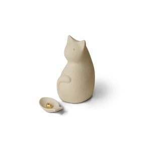 Cocolino(コッコリーノ) ミーチョB ホワイト/ハウスチャーム:チョコ (猫 ペット仏壇 骨壺) 商品画像
