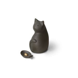 Cocolino(コッコリーノ) ミーチョB ブラック/ハウスチャーム:ネイビーブルー (猫 ペット仏壇 骨壺) 商品画像