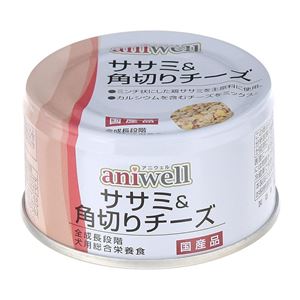 （まとめ）aniwell ササミ＆角切りチーズ 85g【×24セット】【ペット用品・ペット用フード】