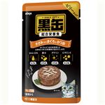 （まとめ）黒缶パウチ ささみ入りまぐろとかつお 70g【×96セット】【ペット用品・猫用フード】