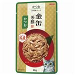 （まとめ）金缶芳醇パウチ かつお 60g【×96セット】【ペット用品・猫用フード】