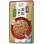 （まとめ）金缶芳醇パウチ 15歳からのかつお 60g【×96セット】【ペット用品・猫用フード】