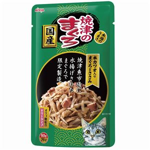 （まとめ）焼津のまぐろパウチ 本カツオ入まぐろとささみ 60g【×96セット】【ペット用品・猫用フード】