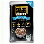 （まとめ）黒缶パウチ 水煮タイプ しらす入まぐろとかつお 70g【×96セット】【ペット用品・猫用フード】