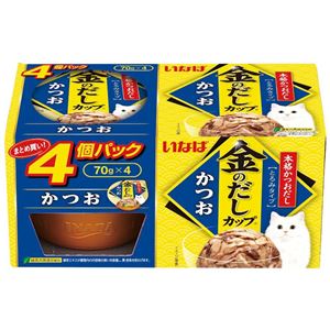 （まとめ）金のだしカップ かつお 70g×4個パック 4IMC132【×12セット】【ペット用品・猫用フード】