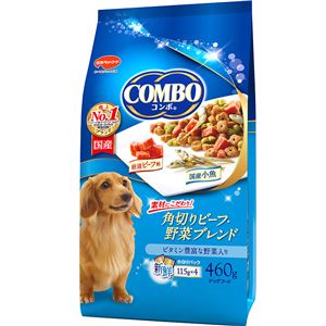 （まとめ）コンボ ドッグ 角切りビーフ・野菜ブレンド 460g【×12セット】【ペット用品・犬用フード】