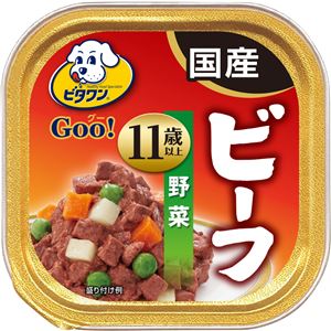 （まとめ）ビタワン グー ビーフ 野菜 11歳以上 100g【×96セット】【ペット用品・犬用フード】