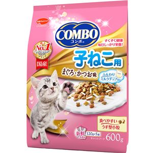 （まとめ）コンボ キャット 子ねこ用 ミルクチップ添え 600g【×12セット】【ペット用品・猫用フード】