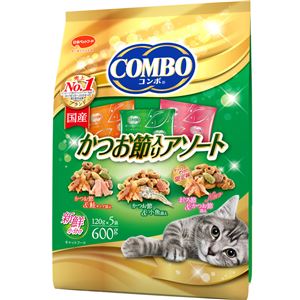 （まとめ）コンボ キャット かつお節入りアソート 600g【×12セット】【ペット用品・猫用フード】