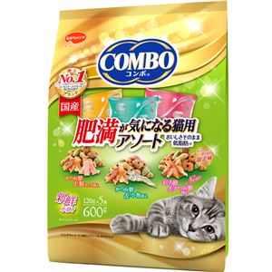 （まとめ）コンボ キャット 肥満が気になる猫用アソート 600g【×12セット】【ペット用品・猫用フード】