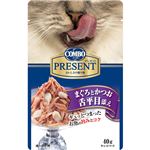 （まとめ）コンボ プレゼント キャット レトルト まぐろとかつお 舌平目添え 40g【×84セット】【ペット用品・猫用フード】