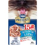 （まとめ）コンボ プレゼント キャット レトルト 15歳頃から まぐろとかつお しらす添え 40g【×84セット】【ペット用品・猫用フード】