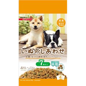 （まとめ）いぬのしあわせ 中粒 7歳からの高齢犬用 1.5Kg【×6セット】【ペット用品・犬用フード】