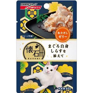 （まとめ）懐石レトルト まぐろ白身 しらすを添えて 魚介だしゼリー 40g【×72セット】【ペット用品・猫用フード】