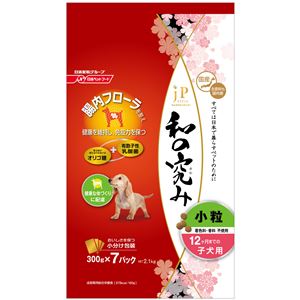 （まとめ）ジェーピースタイル 和の究み 小粒 12ヶ月までの子犬用 2.1kg（300g×7パック）【×4セット】【ペット用品・犬用フード】