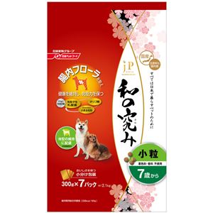 （まとめ）ジェーピースタイル 和の究み 小粒 7歳から 2.1kg（300g×7パック）【×4セット】【ペット用品・犬用フード】