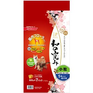 （まとめ）ジェーピースタイル 和の究み 小粒 1歳からの成犬用 4.2kg（600g×7パック）【×3セット】【ペット用品・犬用フード】