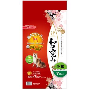 （まとめ）ジェーピースタイル 和の究み 小粒 7歳から 4.2kg（600g×7パック）【×3セット】【ペット用品・犬用フード】