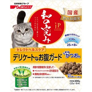 （まとめ）ジェーピースタイル 和の究み 猫用セレクトヘルスケア デリケートなお腹ガード 200g【×12セット】【ペット用品・猫用フード】