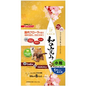 （まとめ）ジェーピースタイルゴールド 和の究み 小粒 1歳からの成犬用 2.4kg【×4セット】【ペット用品・犬用フード】