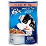 （まとめ）フィリックス やわらかグリル 成猫用 ゼリー仕立て サーモン 70g 【×60セット】【ペット用品・猫用フード】