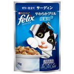 （まとめ）フィリックス やわらかグリル 成猫用 ゼリー仕立て サーディン 70g 【×60セット】【ペット用品・猫用フード】