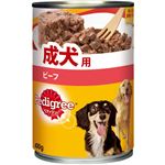 （まとめ）ペディグリー 成犬用 ビーフ 400g【×24セット】【ペット用品・犬用フード】