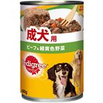 （まとめ）ペディグリー 成犬用 ビーフ＆緑黄色野菜 400g【×24セット】【ペット用品・犬用フード】