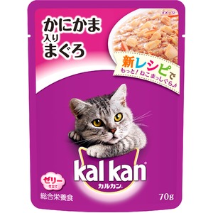 （まとめ）カルカン パウチ かにかま入りまぐろ 70g【×160セット】【ペット用品・猫用フード】